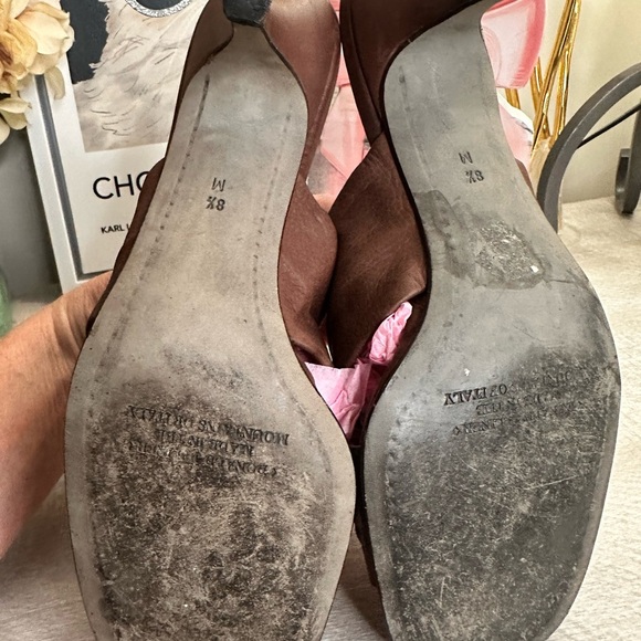 Donald J Pliner Brown Leather Women's Shoes - Picture 4 of 7